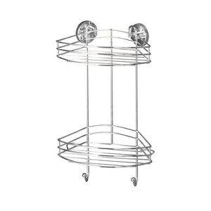 Imagine Polita pentru baie, Wenko, Tier Vacuum-Loc®, 23 x 43 x 21 cm, inox