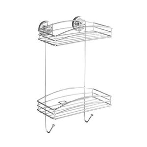Imagine Polita pentru baie, Wenko, Vacuum-Loc®, 26 x 15 x 43 cm, inox