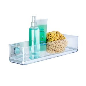 Imagine Polita pentru baie, Wenko, Maxi Quadro Vacuum-Loc®, 38.5 x 8.5 x 14.5 cm, inox/plastic