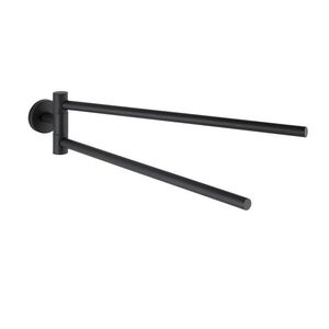 Imagine Suport pentru prosoape, Wenko, Bosio Black Matt, 5.5 x 9 x 43 cm, inox