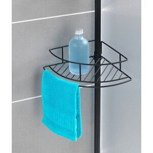 Imagine Etajera de colt extensibila, Wenko, Telescopic Dolcedo, 31 x 13.5 x 65-275 cm, inox, negru