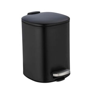Imagine Cos de gunoi, Wenko, Alassio, 20.5 x 24.5 x 27 cm, 5 L, inox/polipropilena, negru