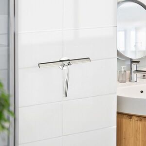 Imagine Racleta cu fixare pe perete Terni, Wenko, 24.5x3.5x18 cm, inox/cauciuc, argintiu lucios/negru
