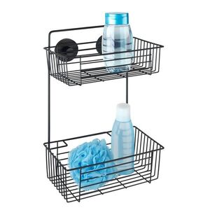 Imagine Polita pentru baie Rack Bari, Wenko, 26x17x38 cm, metal/otel, negru