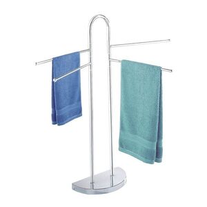 Imagine Suport pentru prosoape de baie, Wenko, Cosenza, 33 x 18 x 93.5 cm, inox, argintiu