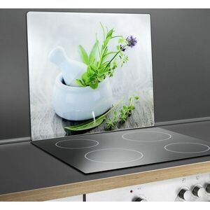 Imagine Protectie perete bucatarie, Maximex, Herb Garden, 50 x 56 cm, sticla termorezistenta, multicolor