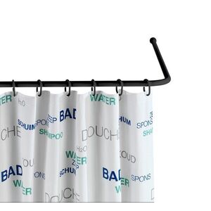 Imagine Bara pentru perdea de dus, Wenko, Universal Black, Ø 2 cm, aluminiu/plastic, negru
