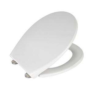 Imagine Capac de toaleta cu sistem automat de coborare, Wenko, Premium Samos White, 37.5 x 41.5 cm, duroplast, alb