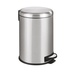 Imagine Cos de gunoi cu pedala, Wenko, Leman Easy Close, 20 L, inox