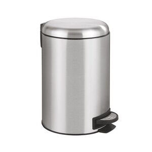 Imagine Cos de gunoi cu pedala, Wenko, Leman Easy Close, 12 L, inox