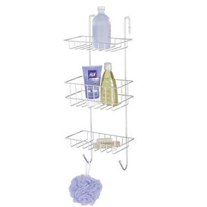 Imagine Suport accesorii baie pentru dus, Wenko, Revigo, 18.5 x 57 x 22.5 cm, inox