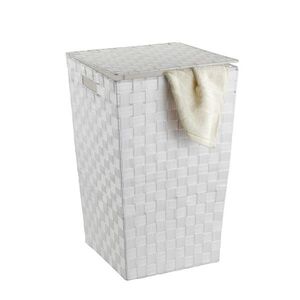 Imagine Cos pentru rufe, Wenko, Adria Square, 33 x 53 x 33 cm, 48 L, polipropilena, alb