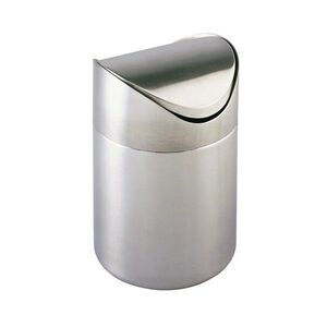 Imagine Cos de gunoi pentru cosmetice, Wenko, Otranto, 3 L, inox, gri