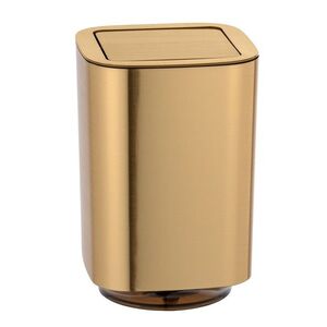 Imagine Cos de gunoi pentru cosmetice, Wenko, Auron, 5.5 L, 25.5 x 17.2 x 17.2 cm, plastic, auriu