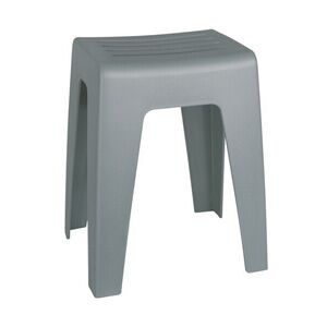 Imagine Taburet pentru baie, Wenko, Kumba, 47 x 32 x 38 cm, plastic, gri