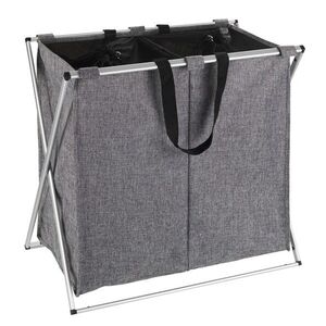 Imagine Cos pentru rufe, Wenko, Duo, 120 L, poliester, gri