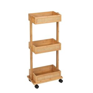 Imagine Organizator baie, Wenko, Allegre, 18.5 x 71.5 x 32 cm, bambus/ratan, natur