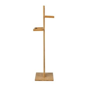 Imagine Suport prosoape de baie, Wenko, Allegre, 37 x 88 x 22 cm, bambus/ratan, natur