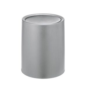 Imagine Cos de gunoi cu capac batant, Wenko, Atri, 6 L, 21 x 25.5 x 21 cm, polipropilena, gri
