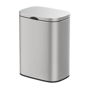 Imagine Cos de gunoi, Wenko, Sare, 5 L, 21.5 x 29.5 x 19 cm, inox, gri mat