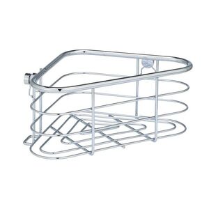Imagine Etajera de colt pentru baie, Wenko, Trestina, 25 x 16.5 x 10.5 cm, inox, gri
