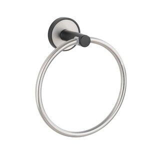 Imagine Suport prosoape de baie, Wenko, UV-Loc, Udine, 15 x 18 x 7.5 cm, inox, gri/negru