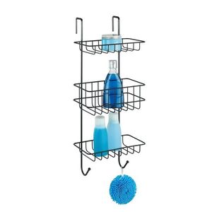 Imagine Etajera suspendabila pentru dus, Wenko, Revigo, 22.5 x 57 x 18.5 cm, inox, negru