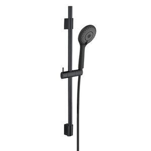 Imagine Coloana dus, Wenko, Water Saving, Black, 70 cm, inox, negru mat