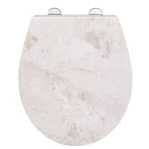 Imagine Capac de toaleta cu sistem automat de coborare, Wenko, Easy-Close White Marble, 38 x 44.5 cm, duroplast, multicolor