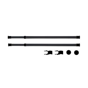 Imagine Set 2 bare extensibile pentru suport haine, Wenko Herkules Twin, 75-120 cm, otel/plastic, negru