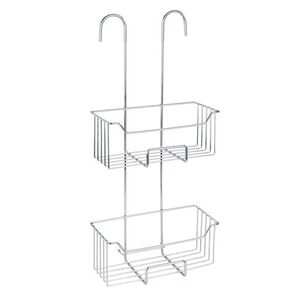 Imagine Suport accesorii dus, Wenko, Milo, 25 x 14 x 55 cm, inox/plastic