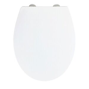 Imagine Capac de toaleta cu sistem automat de coborare, Wenko, Easy Close Thermoplast, 37 x 44.5 cm, termoplastic, alb