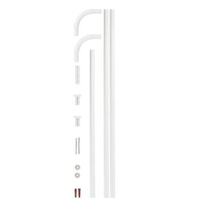 Imagine Bara pentru perdea de dus, Wenko, Universal Chrome, Ø 2 cm, aluminiu, alb