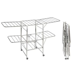 Imagine Uscator rufe, Maximex, Mobile, 186 x 109 x 58 cm, 27 m capacitate de uscare, inox, gri