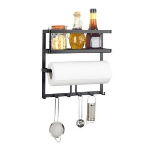 Imagine Suport multifunctional pentru bucatarie, Wenko, Gala, 30 x 9 x 33 cm, metal, negru