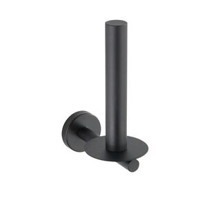 Imagine Suport hartie igienica, Wenko, Bosio, 8 x 12.5 x 18 cm, inox, negru
