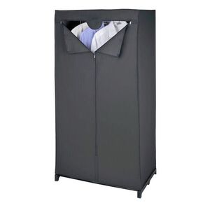 Imagine Dulap textil, Wenko, Deep Black, 75 x 50 x 150 cm, inox/polietilena, negru