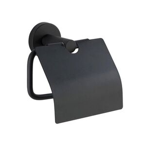 Imagine Suport pentru hartie igienica, Wenko, Bosio, 15 x 7 x 13.5 cm, inox, negru