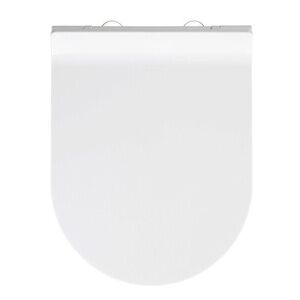 Imagine Capac de toaleta cu sistem automat de coborare, Wenko, Habos, 36 x 46 cm, termoplastic/inox, alb