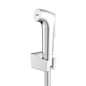 Imagine Set accesoriu pentru bideu, Wenko, Water Saving, 12 x 7 x 2.8 cm, plastic, gri