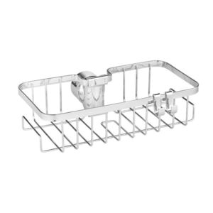 Imagine Suport pentru accesorii dus, Wenko, Shower Rod Caddy Floresta, 24 x 14 x 6.2 cm, metal/plastic, gri