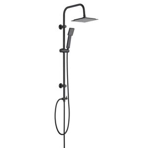Imagine Coloana dus, Wenko, Cuadro, Ø 2.2 x 101 cm, inox, negru mat