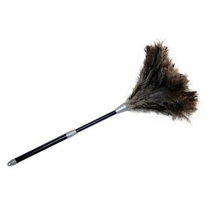 Imagine Pamatuf din pene de strut Maximex, Ostrich, 81x20 cm, plastic/puf, negru/maro