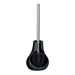 Imagine Perie pentru toaleta cu suport Drop Neo, Wenko, 14x13.5x40 cm, ceramica/silicon, negru