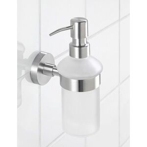 Imagine Dozator sapun lichid Bosio Matt, Wenko, 7x11x18 cm, inox/sticla, argintiu mat