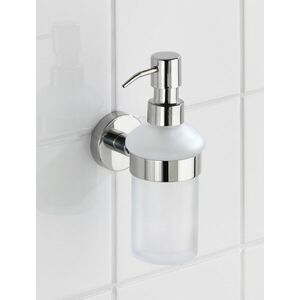 Imagine Dozator sapun lichid Bosio Shine, Wenko, 7x11x18 cm, inox/sticla, argintiu lucios