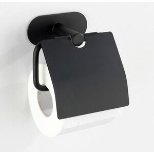 Imagine Suport pentru hartie igienica Orea Black, Wenko, 14x7x12.5 cm, inox, negru