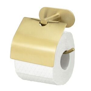 Imagine Suport pentru hartie igienica Orea Gold, Wenko, 14x7x12.5 cm, inox, auriu