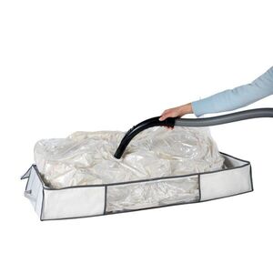 Imagine Cutie cu sac pentru vidat Vacuum Soft Box, Wenko, 105x45x15 cm, plastic/polipropilena, alb
