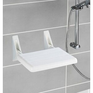 Imagine Scaun de dus rabatabil Secura, Wenko, 35x36x19 cm, aluminiu/ABS, alb